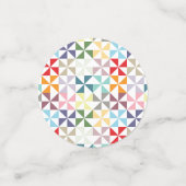 Colorful Geometric Pinrad Confetti (Kleine voorkant)