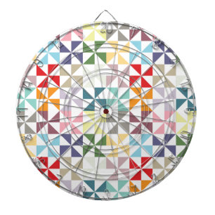 Colorful Geometric Pinrad Dartbord