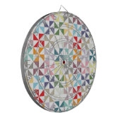 Colorful Geometric Pinrad Dartbord (Voorkant Links)