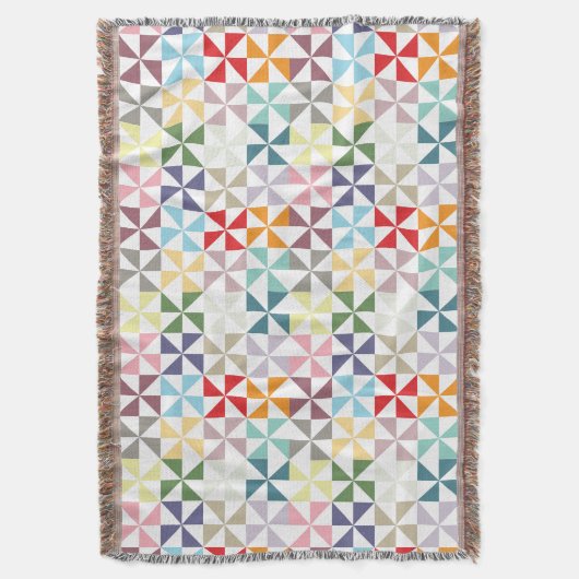 Colorful Geometric Pinrad Deken (Voorkant Verticaal)
