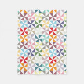 Colorful Geometric Pinrad Fleece Deken (Voorkant)