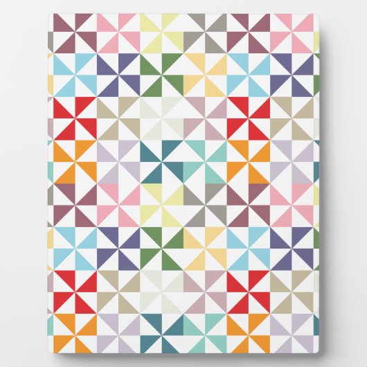 Colorful Geometric Pinrad Fotoplaat (Voorkant)