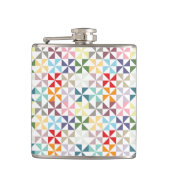 Colorful Geometric Pinrad Heupfles (Voorkant)