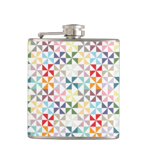 Colorful Geometric Pinrad Heupfles