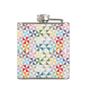 Colorful Geometric Pinrad Heupfles (Achterkant)