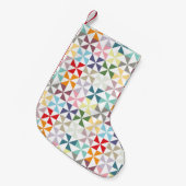 Colorful Geometric Pinrad Kleine Kerstsok (Voorkant (Hangend))