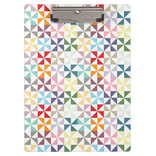 Colorful Geometric Pinrad Klembord (Voorkant)