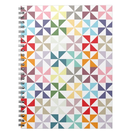 Colorful Geometric Pinrad Notitieboek (Voorkant)