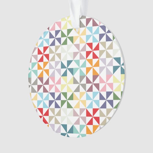 Colorful Geometric Pinrad Ornament (voorkant)