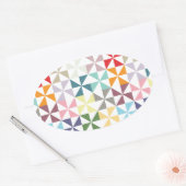 Colorful Geometric Pinrad Ovale Sticker (Envelop)