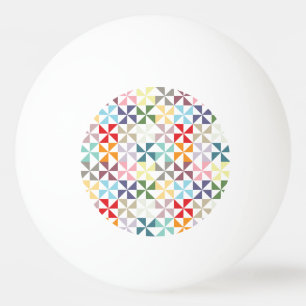 Colorful Geometric Pinrad Pingpongbal