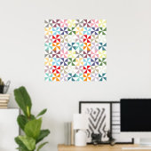 Colorful Geometric Pinrad Poster (Thuiskantoor)