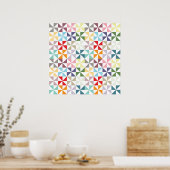 Colorful Geometric Pinrad Poster (Keuken)