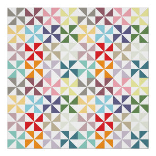 Colorful Geometric Pinrad Poster