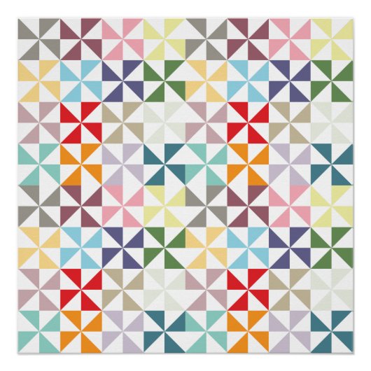 Colorful Geometric Pinrad Poster (Voorkant)