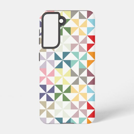 Colorful Geometric Pinrad Samsung Galaxy Hoesje (Achterkant)