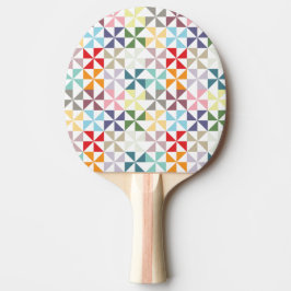 Colorful Geometric Pinrad Tafeltennisbatje