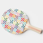 Colorful Geometric Pinrad Tafeltennisbatje (Zijkant)