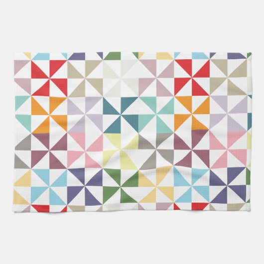 Colorful Geometric Pinrad Theedoek (Horizontaal)