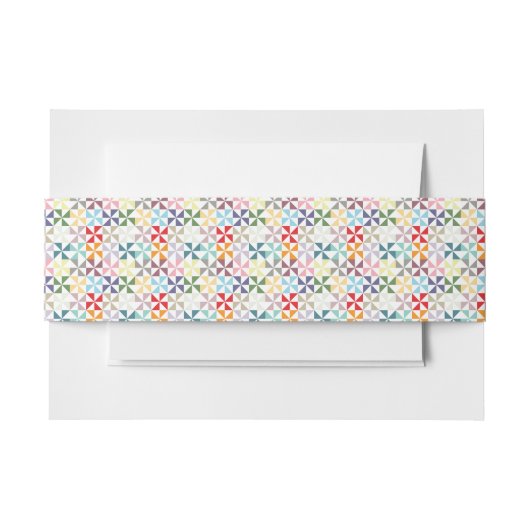 Colorful Geometric Pinrad Uitnodigingen Wikkel (Voorkant Voorbeeld)