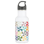 Colorful Geometric Pinrad Waterfles (Voorkant)