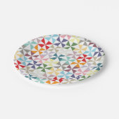 Colorful Geometric Pinwheels Papieren Bordje (Gekanteld)