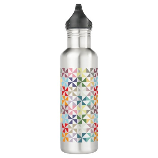 Colorful Geometric Pinwheels Water Fles (Rechts)