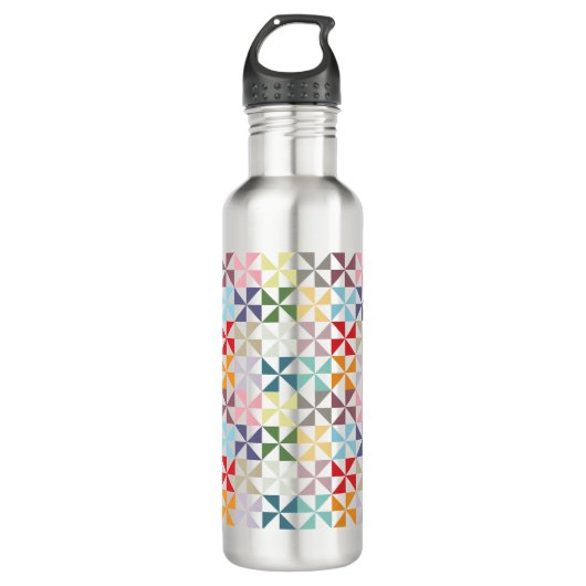 Colorful Geometric Pinwheels Water Fles (Voorkant)