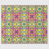 Colorful Geometric Quilt Birthday Gift Cadeaupapier (Vlak)