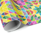 Colorful Geometric Quilt Birthday Gift Cadeaupapier (Rol Hoek)