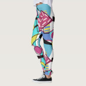 Colorful Geometric Retro 80s Memphis Design Leggings (Links)