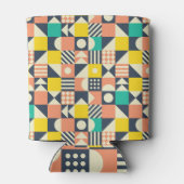 Colorful Geometric Seamless Patroon Blikjeskoeler (Achterkant)