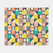 Colorful Geometric Seamless Patroon Fleece Deken (Voorkant (Horizontaal))