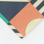Colorful Geometric Seamless Patroon Fleece Deken (Hoek)
