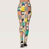 Colorful Geometric Seamless Patroon Leggings (Achterkant)
