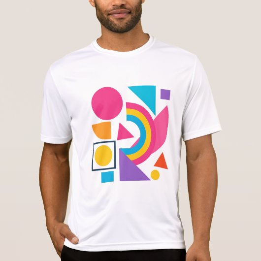 Colorful Geometric Shapes - Abstract Modern Design T-shirt (Voorkant)