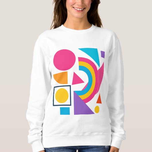 Colorful Geometric Shapes - Abstract Modern Design Trui (Voorkant)