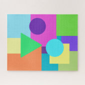 Colorful Geometric Shapes Puzzle Legpuzzel (Horizontaal)