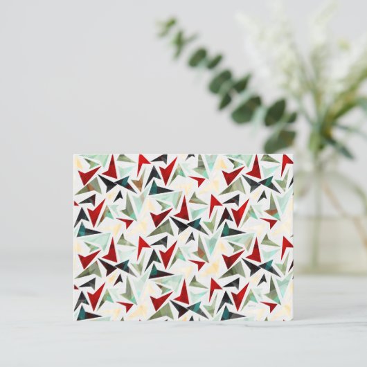 Colorful Geometric Shaptern Briefkaart (Staand voorkant)