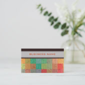 Colorful Geometric Square Patroon Visitekaartje (Staand voorkant)