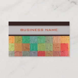 Colorful Geometric Square Patroon Visitekaartje