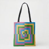 Colorful Geometric Squares Tote Bag (Voorkant)