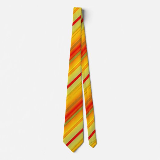 Colorful Geometric Striped Pattern Stropdas (Voorkant)