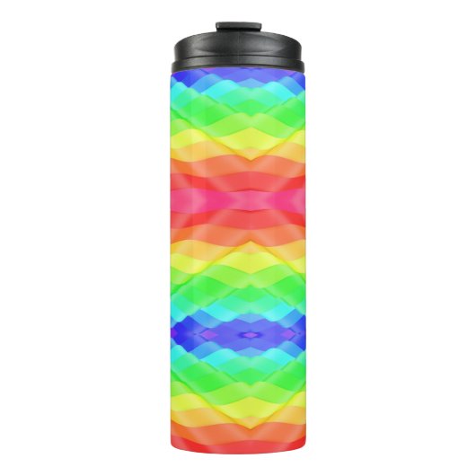 Colorful geometric travel mug with a rainbow thermosbeker (Voorkant)