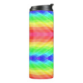 Colorful geometric travel mug with a rainbow thermosbeker (Gedraaid links)