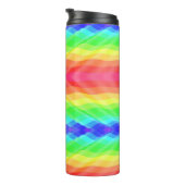Colorful geometric travel mug with a rainbow thermosbeker (Geroteerd rechts)