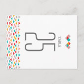 Colorful Geometric Triangle Hearts Weddenschap Briefkaart (Voorkant)