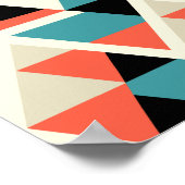 Colorful Geometric Triangle Patroon Poster (Hoek)
