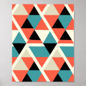 Colorful Geometric Triangle Patroon Poster (Voorkant)