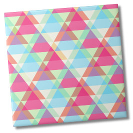 Colorful Geometric Triangle Patroon Tegeltje